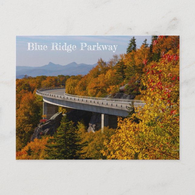 Postal Blue Ridge Parkway en otoño (Anverso)