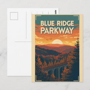 Postal   Blue Ridge Parkway Scenic Byway Virginia Norte C