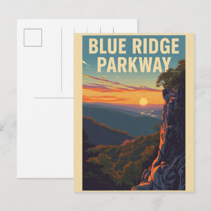 Postal   Blue Ridge Parkway Scenic Byway Virginia Norte C