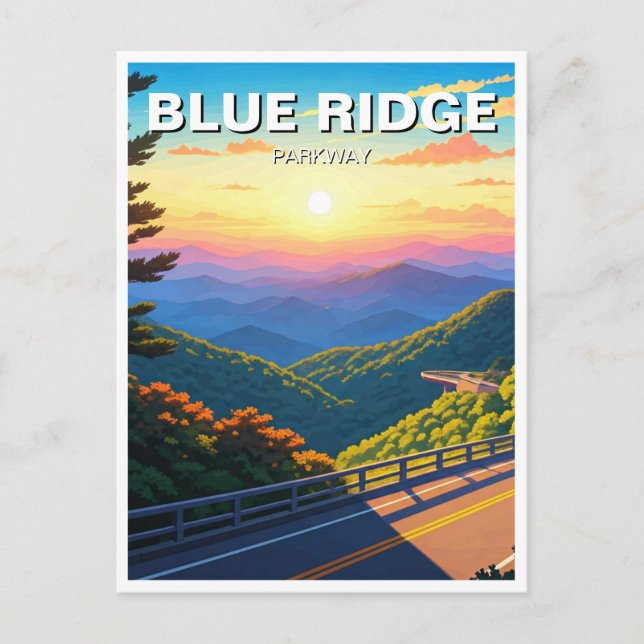 Postal Blue Ridge Parkway Souvenir (Anverso)