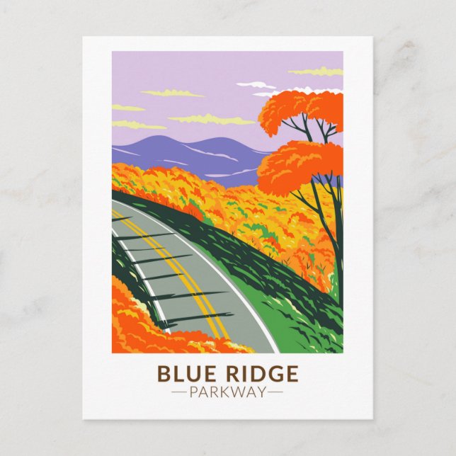 Postal Blue Ridge Parkway Vintage (Anverso)