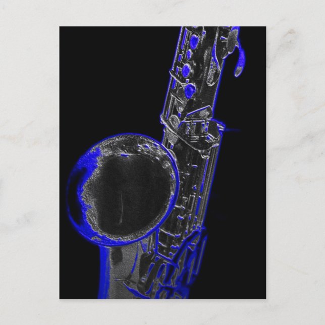 Postal Blue Sax (Anverso)