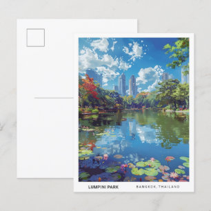 Postal Blue Sky en el parque Lumpini Bangkok Viaje de Vin