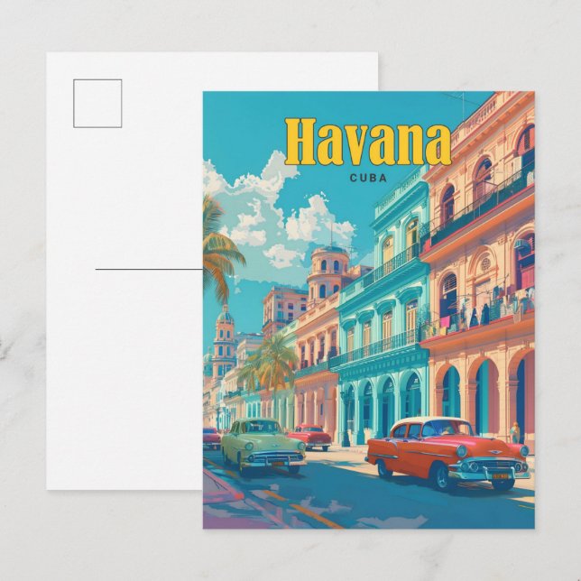 Postal Blue Sky en La Habana Cuba Viajes de época (Anverso / Reverso)