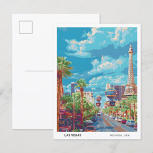 Postal Blue Sky en Las Vegas Nevada USA Viajes de época