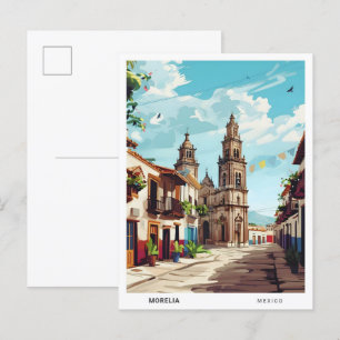 Postal Blue Sky en Morelia México Viajes de época