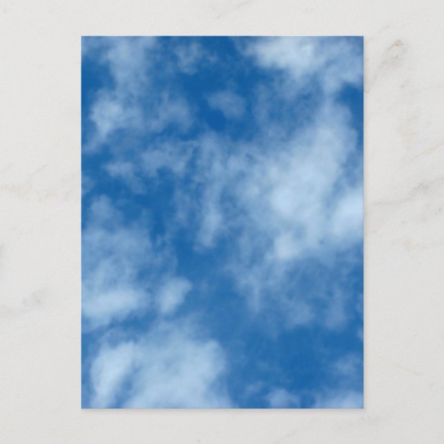 Postal Blue Sky with Clouds Nature Photocard (cielo azul  (Anverso)