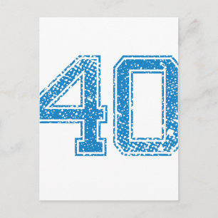 Postal Blue Sports Jerzee Número 40