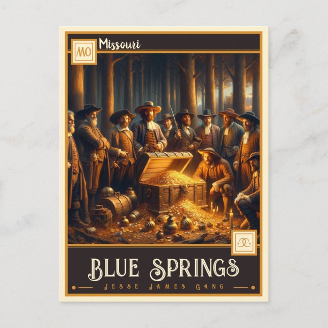 Postal Blue Springs, Missouri | Vintage (Anverso)