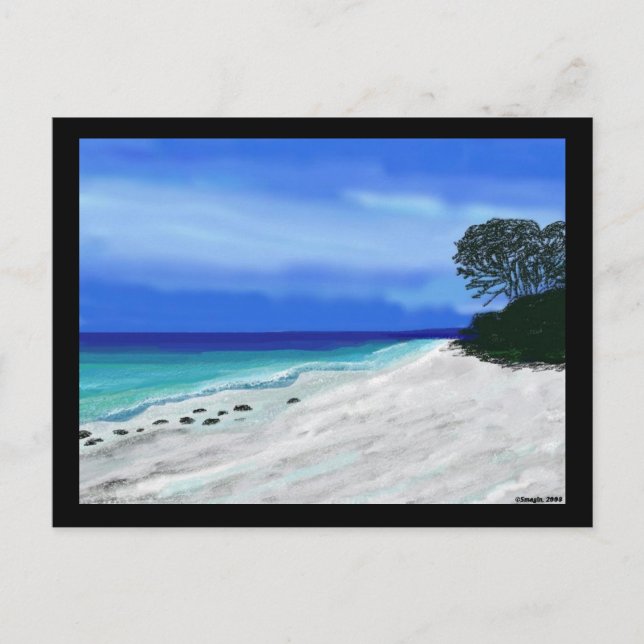 Postal Blue Sunrise at the Beach Postcards (Anverso)