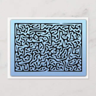 Postal Blue Swirls Maze