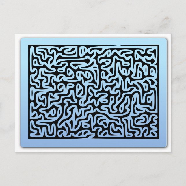 Postal Blue Swirls Maze (Anverso)