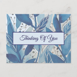 Postal Blue Watercolor Leaf Thing