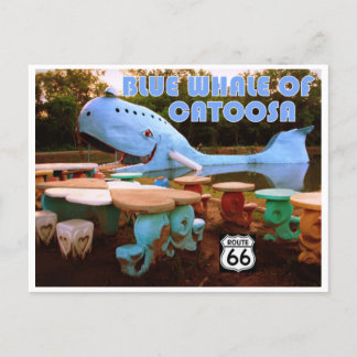 Postal Blue Whale of Catoosa on Route 66 Postcard