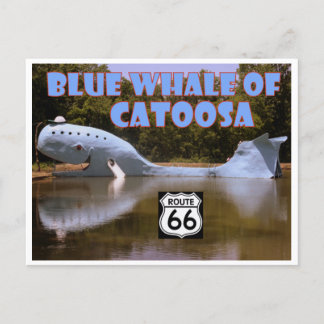 Postal Blue Whale of Catoosa Route 66 Postcard
