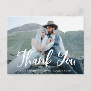 Postal Blue Whimsy   Foto boda Gracias