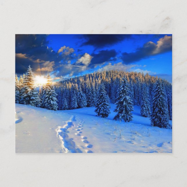 Postal Blue Winter Sunrise (Anverso)