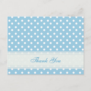 Postal Blue with White Polka Dot Gracias Cartas
