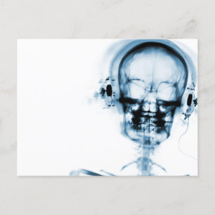 Postal Blue X-Ray Vision Music Skeleton Skull