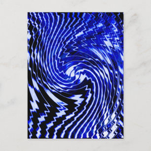 Postal Blue Zebra Swirl
