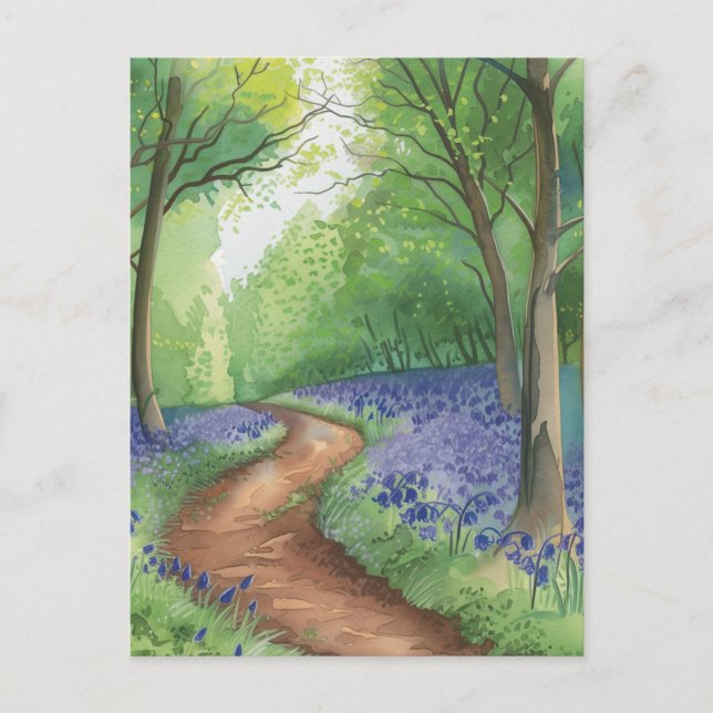 Postal Bluebell Flower Trail Bluebells (Anverso)
