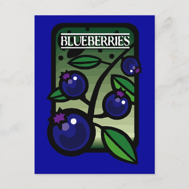 Postal Blueberries (Anverso)