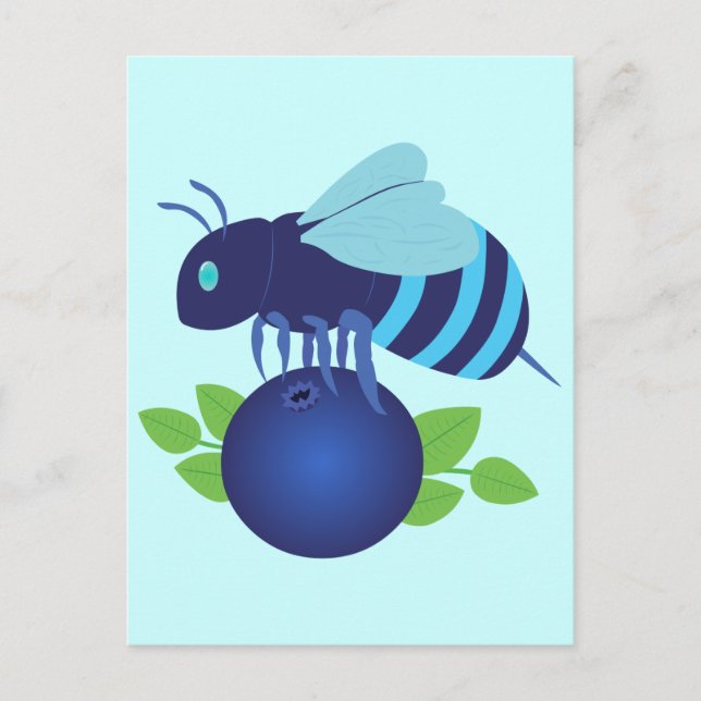 Postal Blueberry Bee (Anverso)