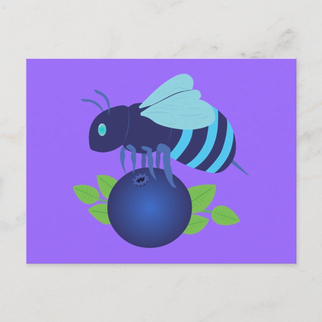 Postal Blueberry Bee (Anverso)