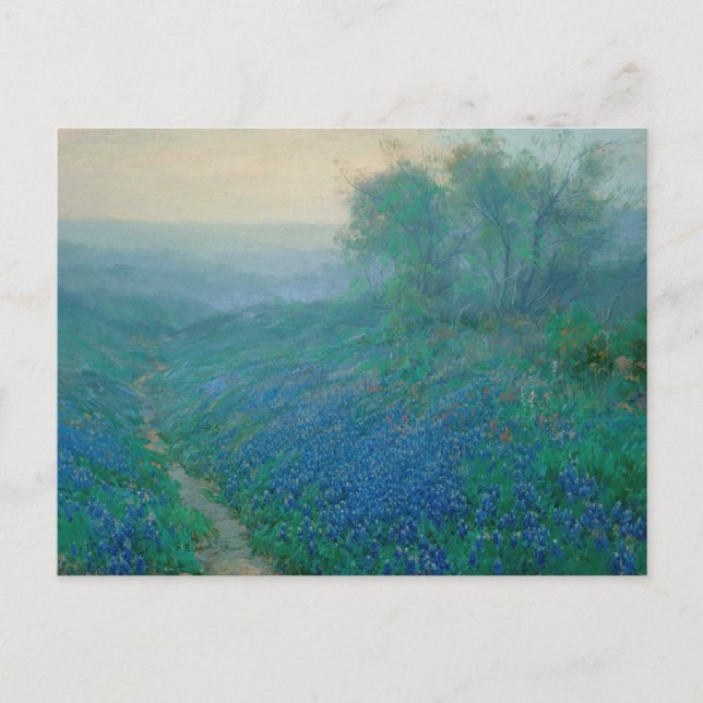 Postal Bluebonnets al amanecer, Onderdonk (Anverso)