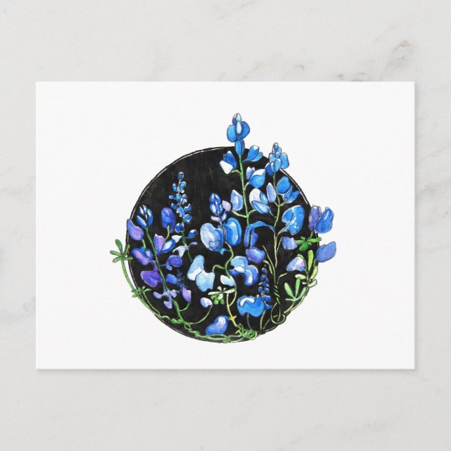 Postal Bluebonnets para Alzheimers (Anverso)