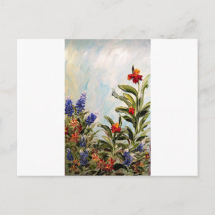 Postal Bluebonnets y Canna Lilies