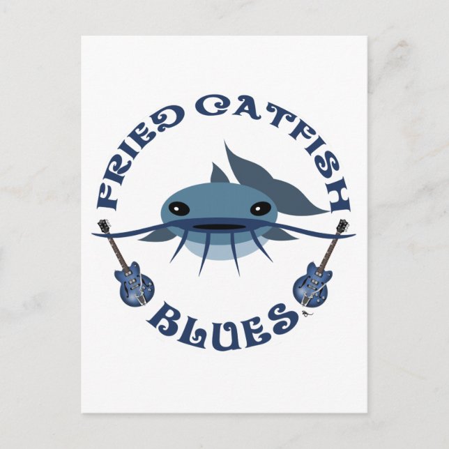 Postal Blues de bagre frito (Anverso)