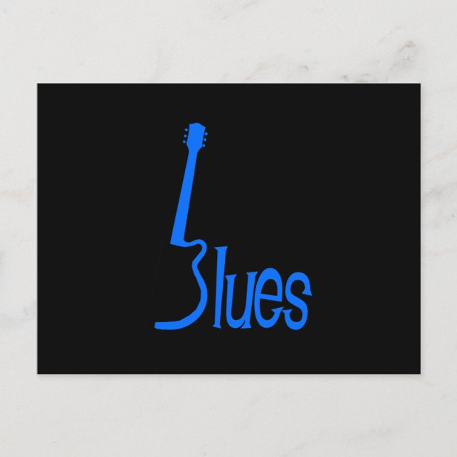 Postal Blues de guitarra (Anverso)