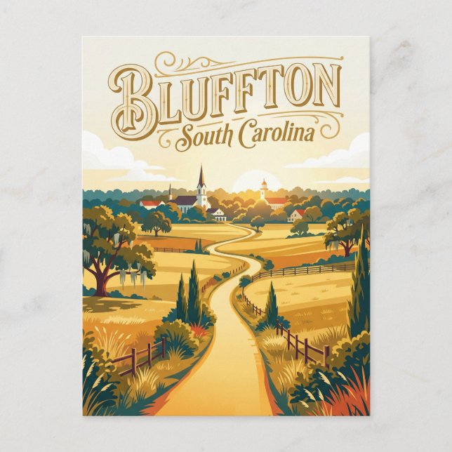 Postal Bluffton EE. UU. (Anverso)