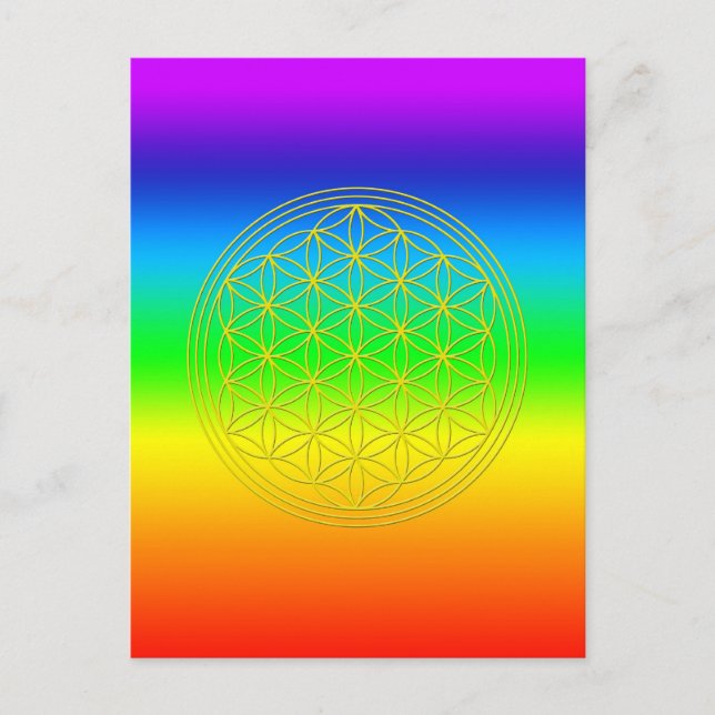 Postal Blume des Lebens chakra 2 (Anverso)