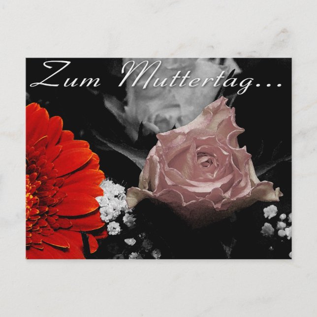 Postal Blumenkarte zum Muttertag (Anverso)