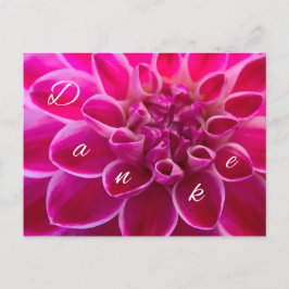 Postal Blumig-schöne Dankeskarte mit 1001 Worten