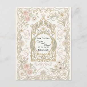 Postal Blush Gold Barroco Salva la Fecha