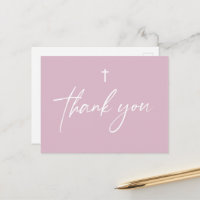 Blush rosa Moderno Script Personalizado Bautizo de