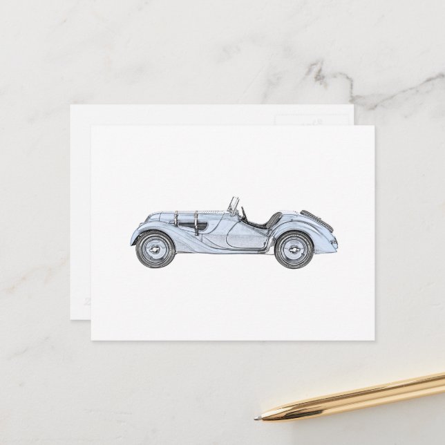 POSTAL BMW 328 1936 (Anverso/Reverso In Situ)