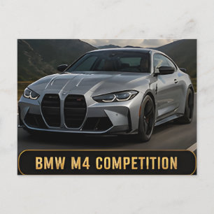 Postal BMW M4 Competition coche deportivo de rendimiento