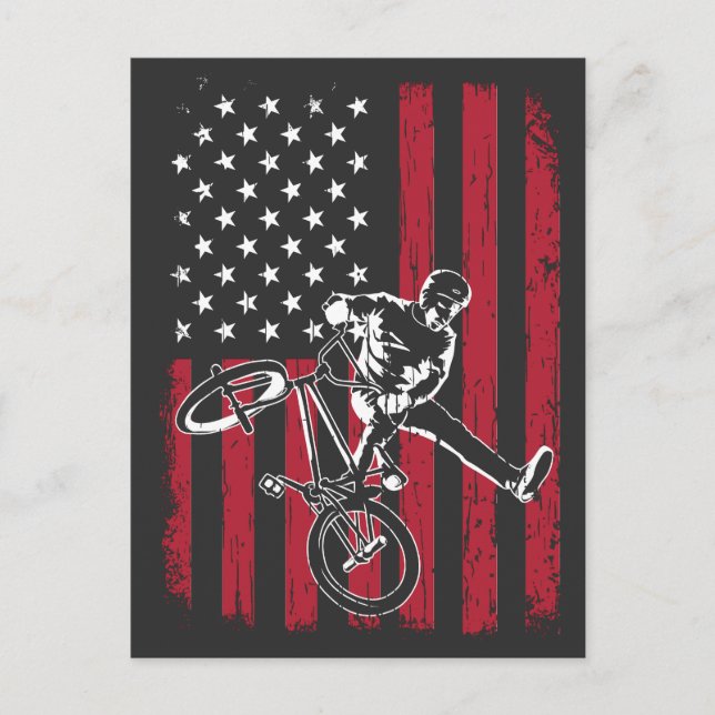 Postal BMX | Bandera estadounidense BMX (Anverso)