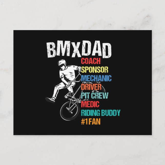 Postal BMX Dad Father Extreme Sport Stunt Bicycle Gift (Anverso)