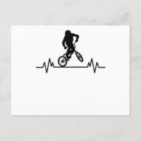 BMX Heartbeat Design Funny Rider Bicicleta Regalo