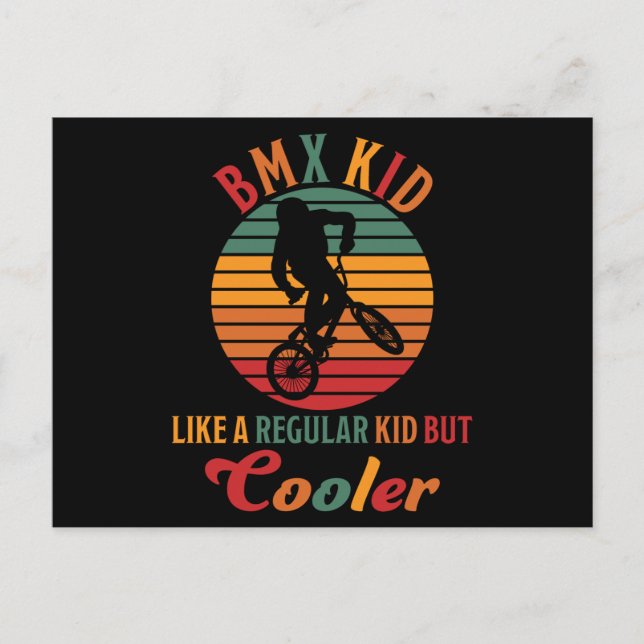 Postal BMX Kid Como Un Niño Común Pero Un Regalo De Bicic (Anverso)