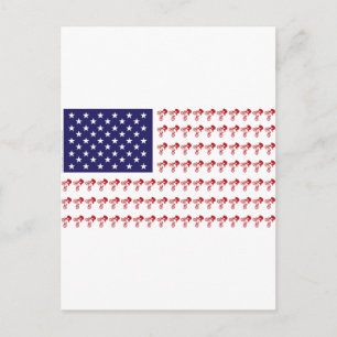 Postal BMX Rider - Bandera Patriótica Americana+