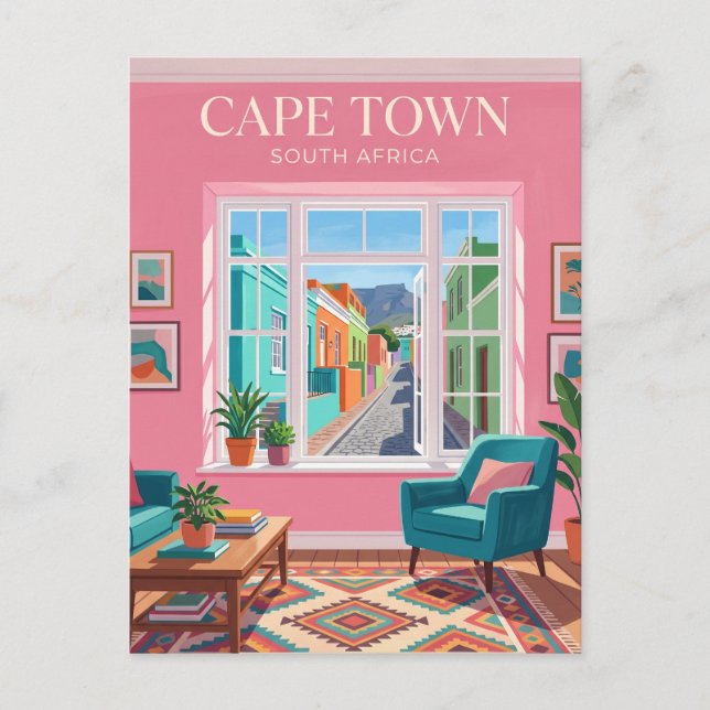 Postal Bo-Kaap Interior Sudáfrica (Anverso)