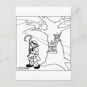 Postal Bo Peep publica Rótulo de oveja perdida