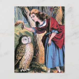 Postal "Bo-Peep y el búho"