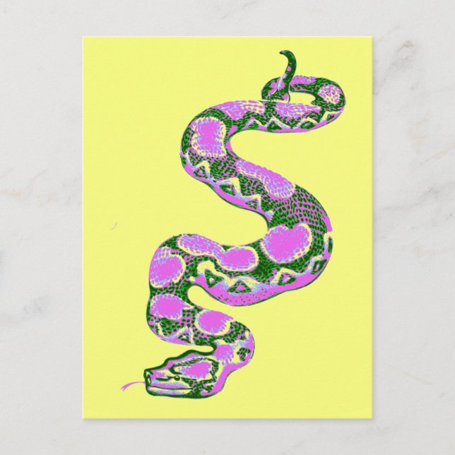 Postal Boa Constrictor Pop Art (Anverso)